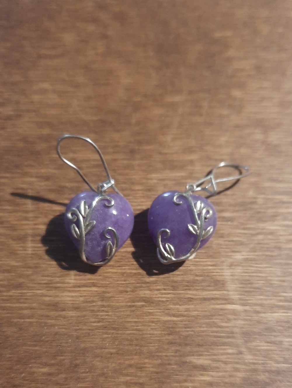 925 Lavender Jade Vine Earrings